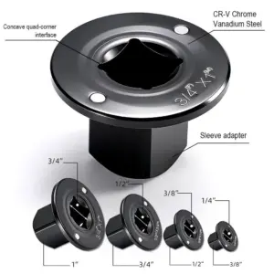 adaptador soquete impacto 4 peças