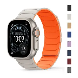 pulseira magnética silicone apple watch 49mm