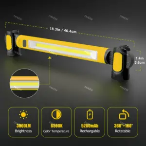 Luz de Trabalho Magnética Recarregável 5200mAh COB