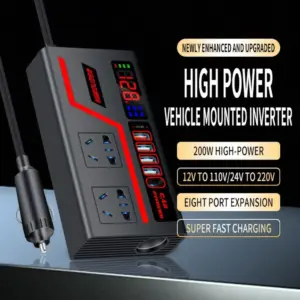 inversor automotivo 200w 12v 24v 220v
