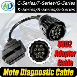 cabo adaptador obd2 10 pinos para 16 pinos