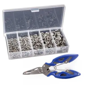 kit giradores anel duplo alicate pesca