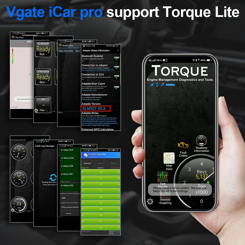 Scanner Automotivo Vgate ICar Pro ELM327 OBD2 Bluetooth 4.0 / WIFI - Imagem 2