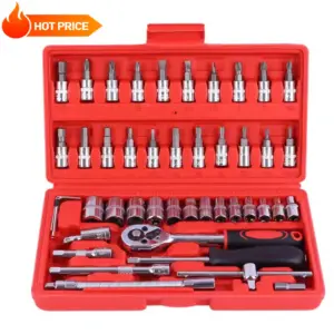 kit chave soquete catraca 46 peças