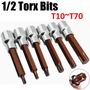ponta chave torx longa 100mm soquete 1/2