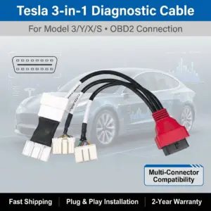 cabo adaptador diagnóstico obd2 tesla