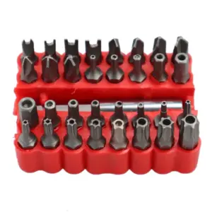 kit 33 bits segurança torx hex estrela