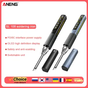 ferro de solda inteligente aneng sl108 96w
