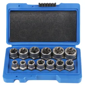 kit extrator de parafuso e porca danificados