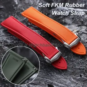 pulseira relógio borracha fkm 20mm