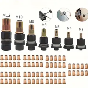 conjunto rebitagem manual 77 peças m3-m12