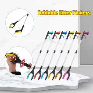pegador extensor de lixo dobrável