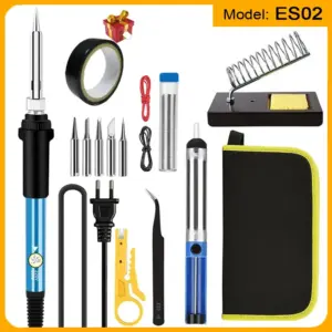 kit ferro de solda 60w multímetro