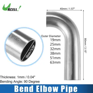tubo cotovelo escape aço inox 19mm