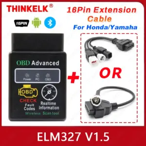 cabo adaptador obd2 elm327 motos