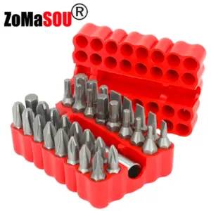 kit 33 bits de segurança 1/4 polegada