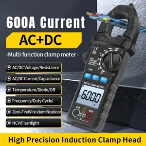 multímetro digital clamp meter 6000 contagens