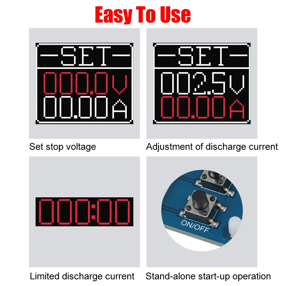 Descarregador de Bateria 150W 20A DC com Teste de Lítio - Imagem 5