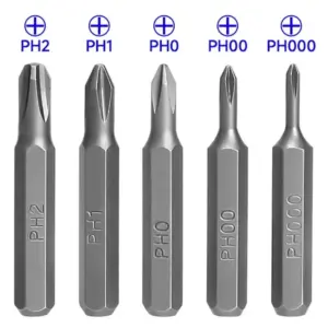 kit 5 bits chave fenda phillips 4mm