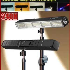 barra de luz led magnética recarregável