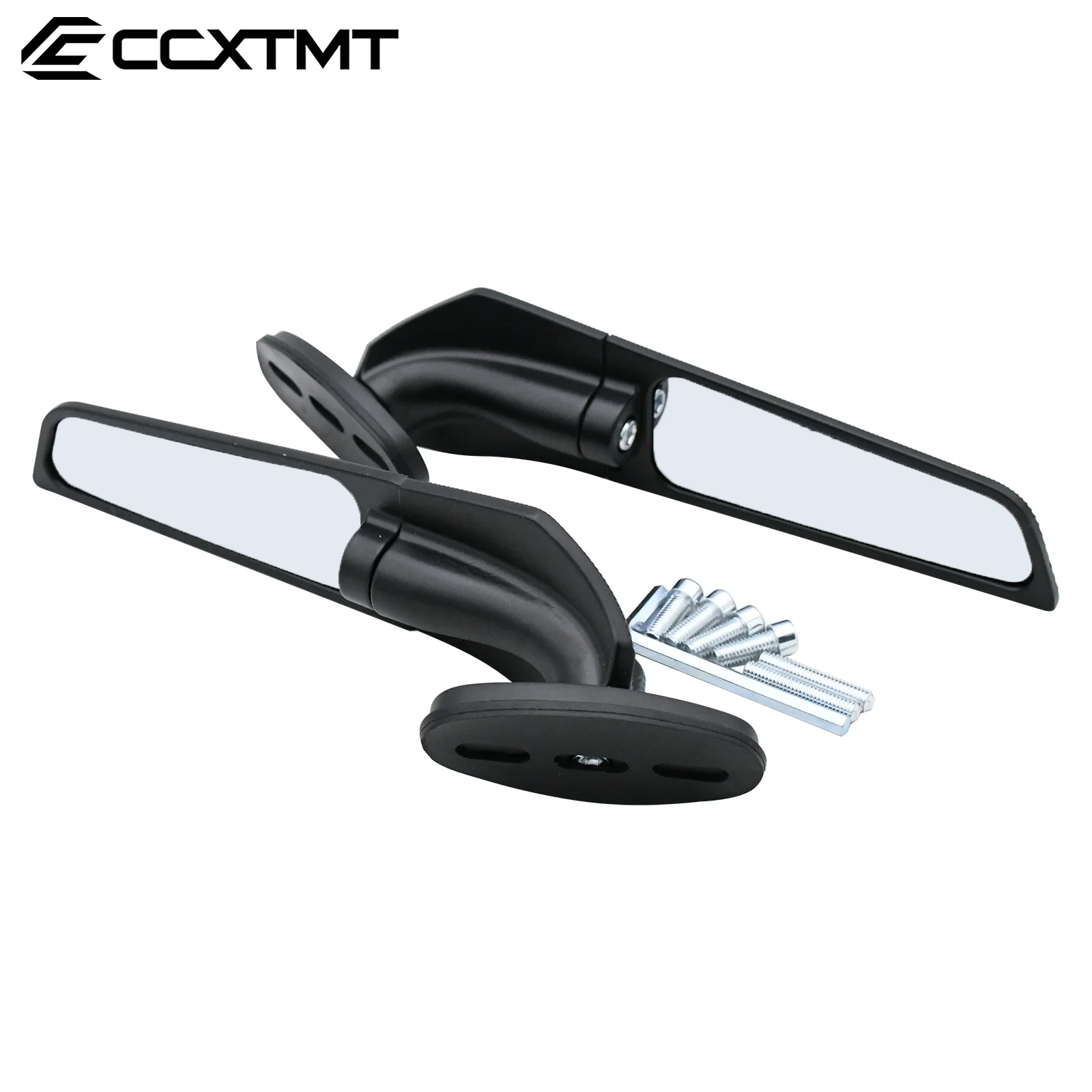 Espelho retrovisor giratório para motocicleta, asa de vento - Imagem 4