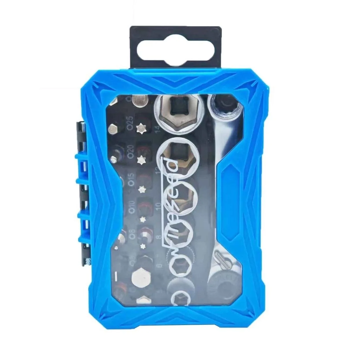 Kit Soquete Catraca 60T 1/4 Bits 3-25mm Aço CR-V Reparo Moto Bicicleta - Imagem 3