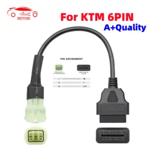 cabo adaptador obd2 6 pinos 16 pinos ktm