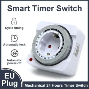 tomada temporizador mecânica 24h plugue eu