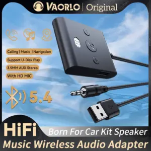adaptador automotivo bluetooth 5.4 auxiliar p2 usb