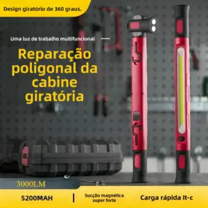 luz de trabalho magnética recarregável