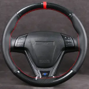 capa de volante fibra de carbono 38cm costurada