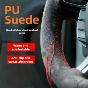capa de volante couro camurça