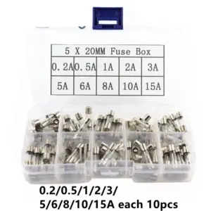 kit fusível vidro 5x20mm