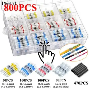kit 800 conectores de fio termoencolhíveis
