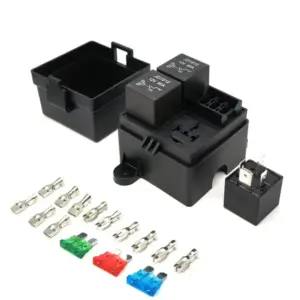 caixa de fusíveis e relés 3 slots 12v