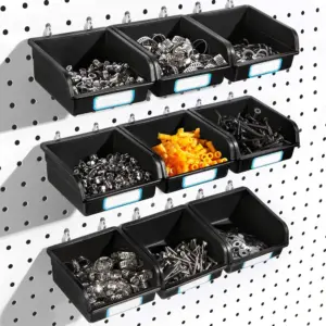 organizador pegboard ganchos caixas