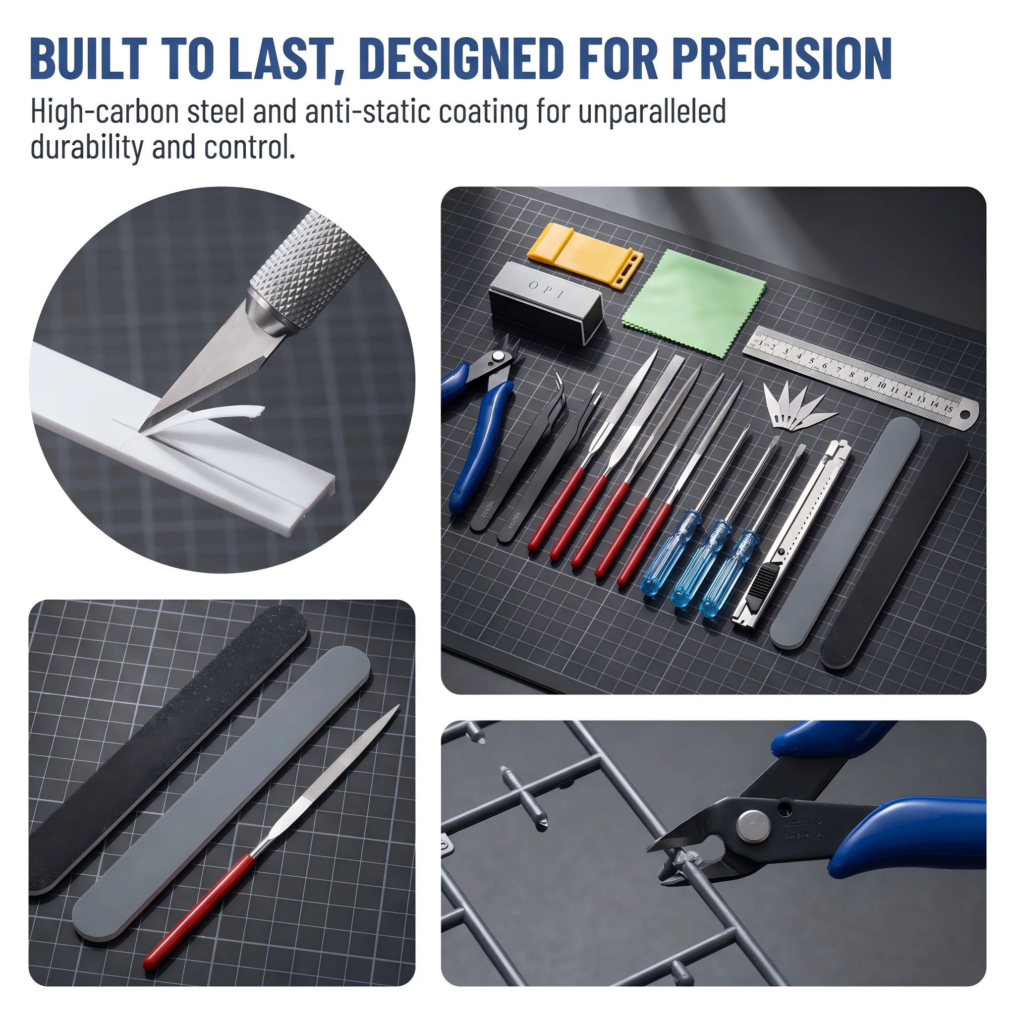 Kit Ferramentas Montagem de Modelos 26 Peças Hobby Gundam Carros - Imagem 6