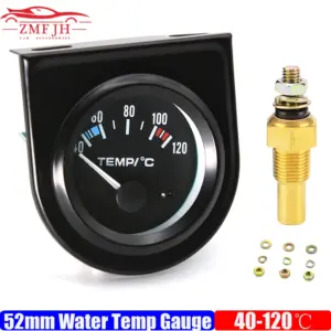 medidor temperatura água carro 12v 52mm