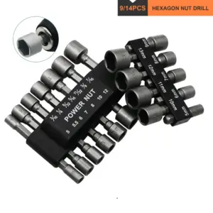 conjunto soquetes hexagonais parafusadeira
