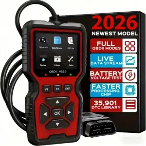 Scanner automotivo V519 OBD2 com fluxo de dados em tempo real