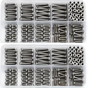 kit parafusos e porcas m3 m4 aço inox