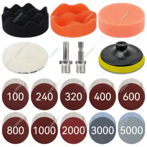 kit polimento automotivo esponja lã