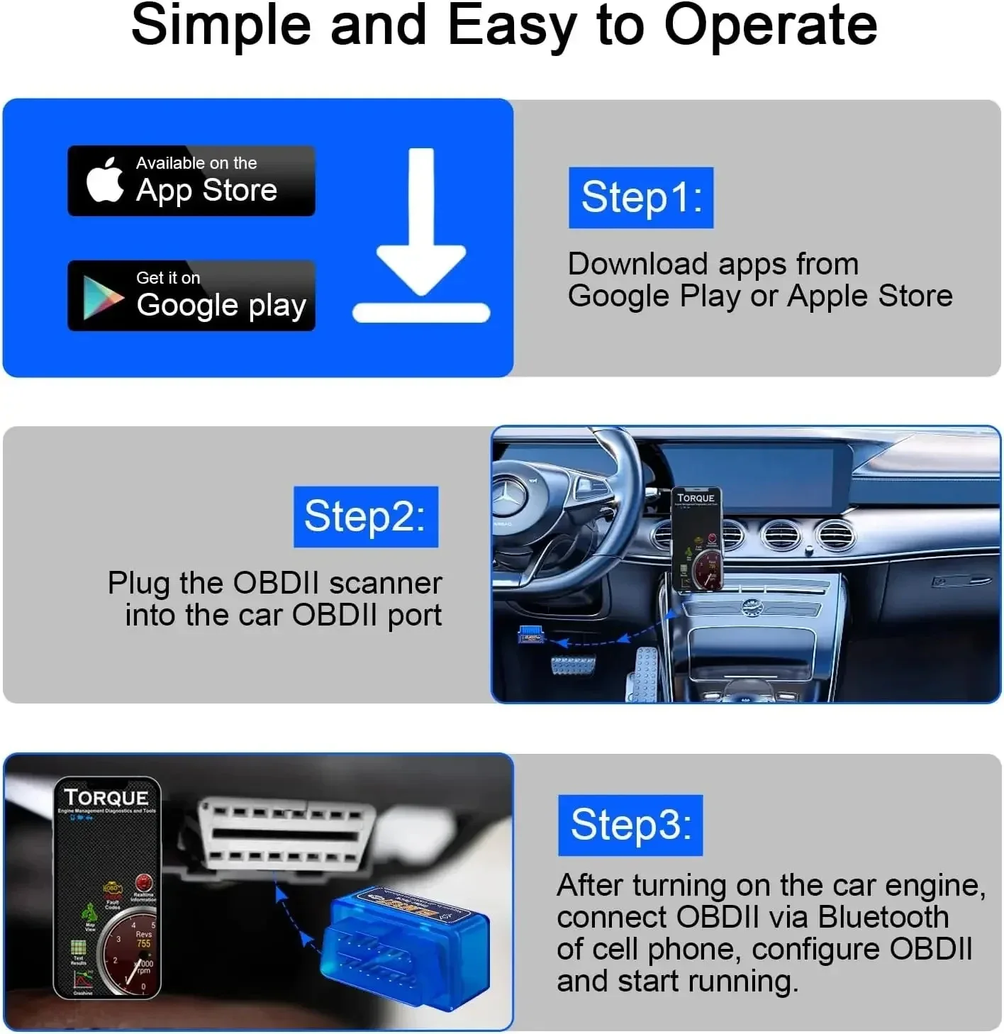 Scanner automotivo OBD2 Bluetooth ELM327 v2.1 para Android - Imagem 5