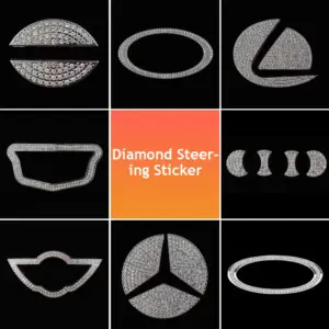 adesivo emblema volante strass