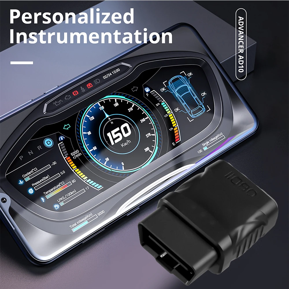 Scanner automotivo OBD2 Bluetooth 4.2 ELM327 V2.1 para iOS/Android - Imagem 4