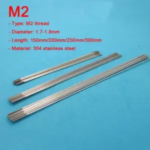 haste de pressão m2 aço inoxidável 1.7mm rc
