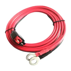 Cabo Conector de Bateria 10AWG 45A com Terminal O-Ring