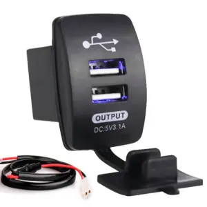 carregador veicular usb duplo 12-24v