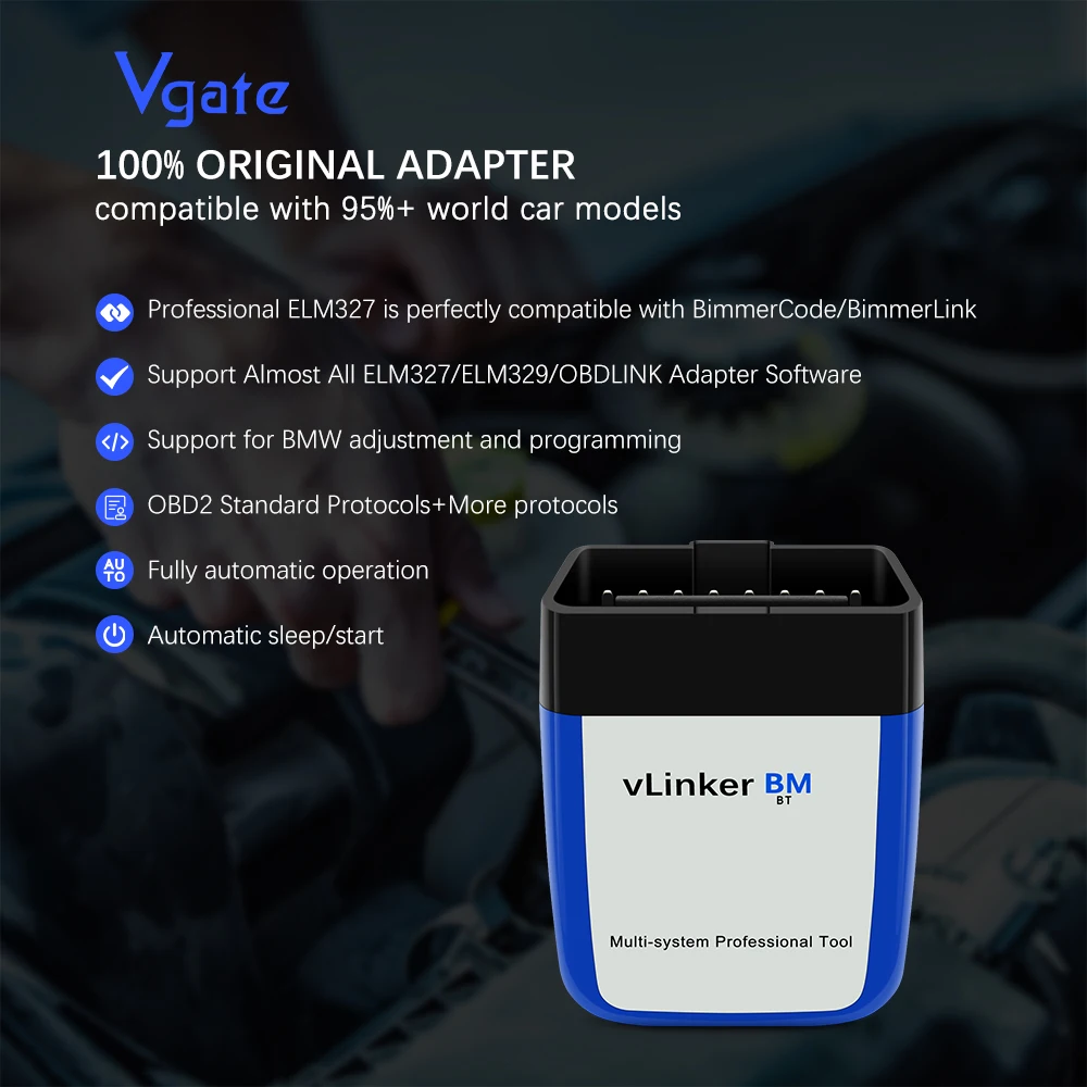 Scanner Automotivo Vgate vLinker BM+ OBD2 Bluetooth - Imagem 3