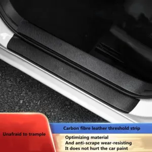 adesivo proteção fibra carbono porta carro